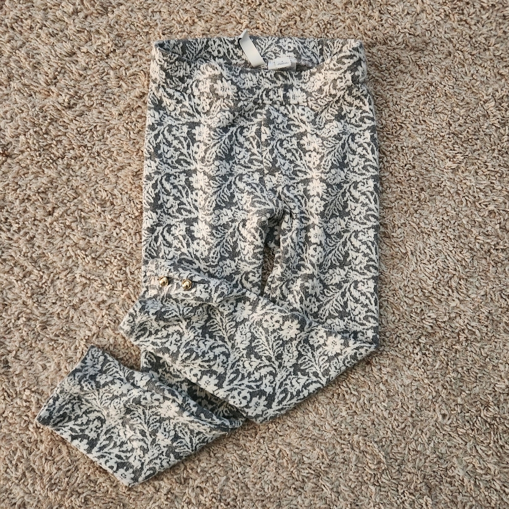 Janie And Jack Floral Patterned Leggings